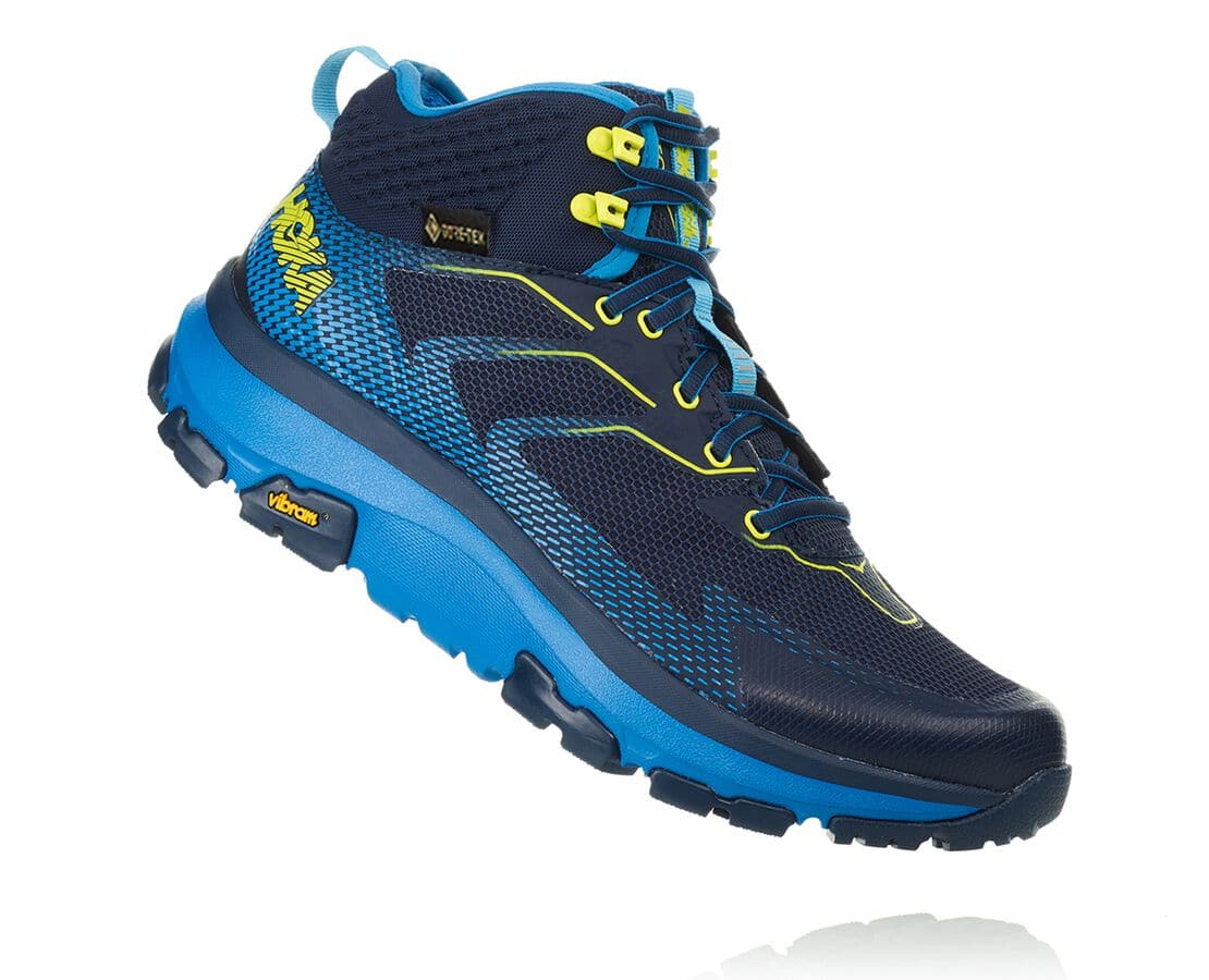 Hoka One One Toa Gore-Tex South Africa - Mens Hiking Boots - Black / Blue,AHGWZ-8750